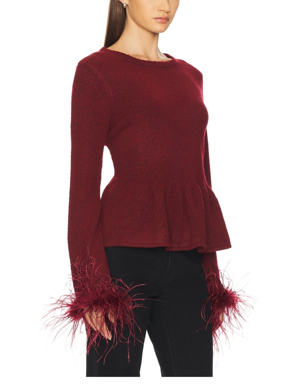 SAYLOR Jovi Sweater in Wine - Picture 3 of 4